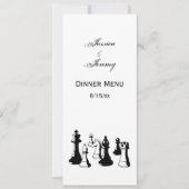 Invitation Pièces d'échecs Art Vintage #2 (Devant)