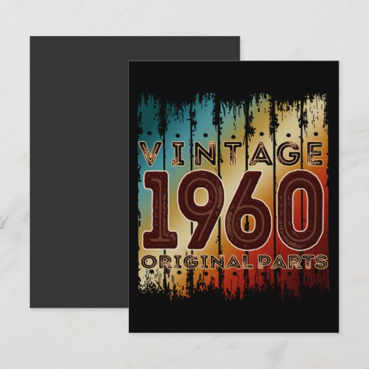 invitation pièces originales vintage 1960 (Devant / Derrière)