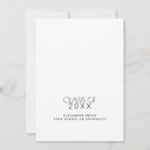 Invitation Pied moderne | Minimal Il L'A Fait Graduation Part (Dos)
