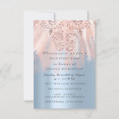 Invitation Pieds baby shower Argent fille garçon Royal Rose B (Devant)