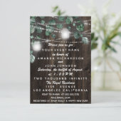 Invitation Pieds baby shower Rustique Vert Bois Argent (Debout devant)
