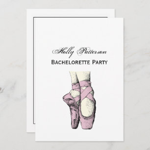 Invitation Pieds de Ballerina à la pointe N°3 Lt Pink