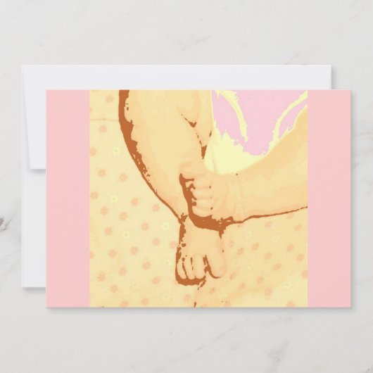 Invitation Pieds de Bébé Baby Shower (Devant)