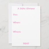 Invitation Pieds de Bébé Baby Shower (Dos)