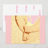 Invitation Pieds de Bébé Baby Shower (Devant / Derrière)