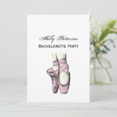 Invitation Pieds de danseuse sur pointes #3 rose clair (Debout devant)