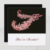 Invitation PIEDS DE DIAMONDE, Champagne rose Métallique (Devant / Derrière)