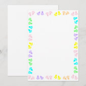 Invitation Pieds de lapin de Pâques Bordure personnalisée (Devant / Derrière)