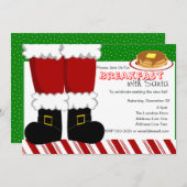 Invitation Pieds du Père Noël (Devant / Derrière)