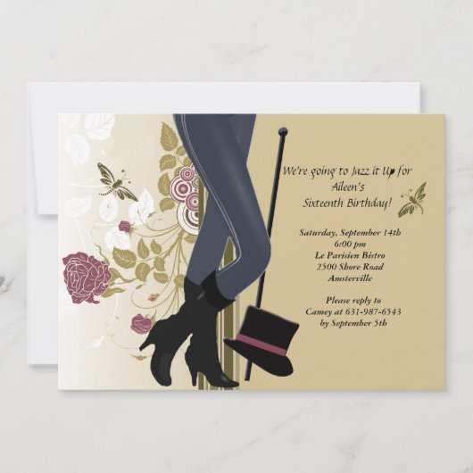 Invitation Pieds heureux d'invitation (Devant)