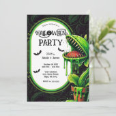 Invitation Piège de Vénus Slime Vert Soirée Halloween (Debout devant)