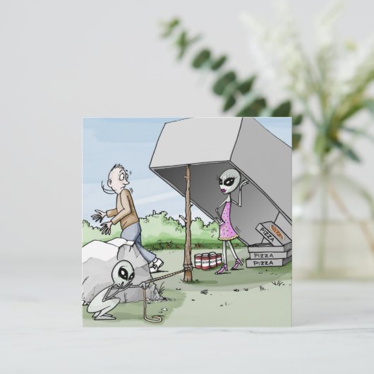 Invitation Piège pour homme extraterrestre enterrement de vie (Debout devant)