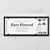 Invitation Piercing de l'oreille bon cadeau (Devant)