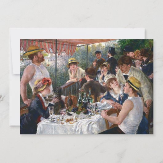 Invitation Pierre-Auguste Renoir - Déjeuner de la fête nautiq (Devant)