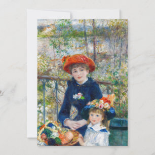 Invitation Pierre-Auguste Renoir - Deux soeurs sur la terrass