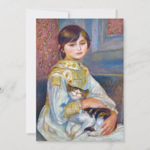 Invitation Pierre-Auguste Renoir - Enfant au chat