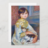 Invitation Pierre-Auguste Renoir - Enfant avec chat (Devant / Derrière)