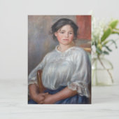 Invitation Pierre-Auguste Renoir - Jeune Femme Assis (Debout devant)