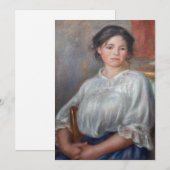 Invitation Pierre-Auguste Renoir - Jeune Femme Assis (Devant / Derrière)
