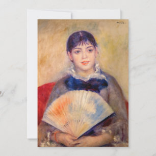 Invitation Pierre-Auguste Renoir - Jeune fille à l'éventail