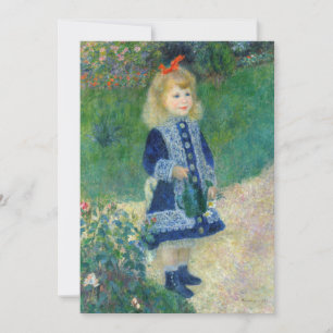 Invitation Pierre-Auguste Renoir - Une fille avec un arrosoir