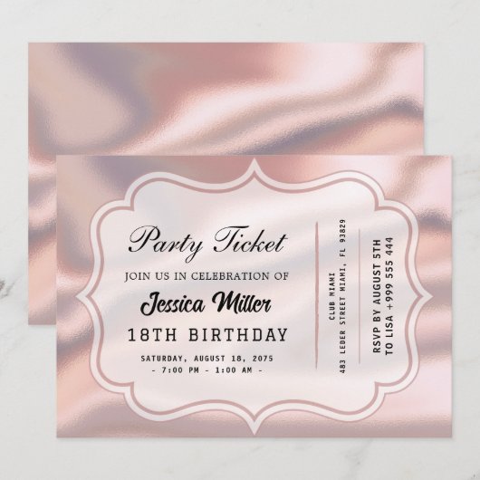 Invitation pierre d'opale (Devant / Derrière)