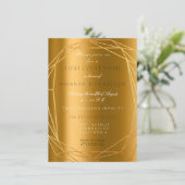 Invitation Pierre en marbre gris or Anniversaire Cadran en di (Debout devant)