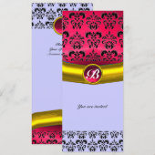 INVITATION PIERRE GEMME MONOGRAMME DAMAS (Devant / Derrière)