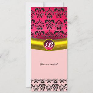 INVITATION PIERRE GEMME MONOGRAMME DAMAS
