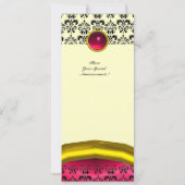 INVITATION PIERRE GEMME MONOGRAMME DAMASK (Dos)