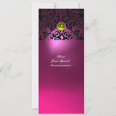 Invitation PIERRE GEMME MONOGRAMME DAMASK  jaune rose (Dos)