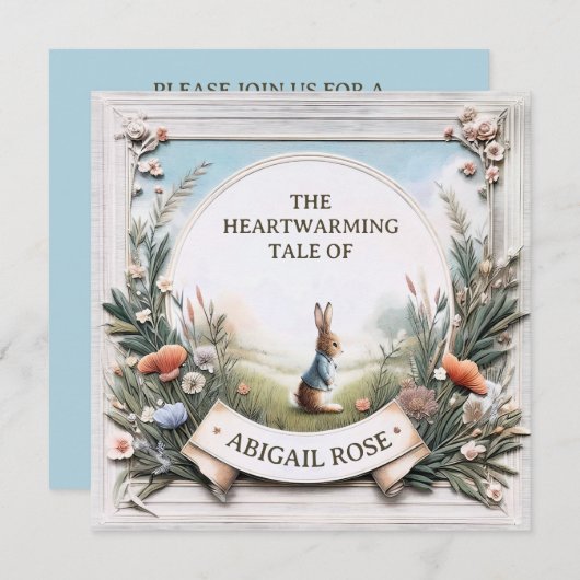 Invitation Pierre Lapin dans le Jardin (Devant / Derrière)