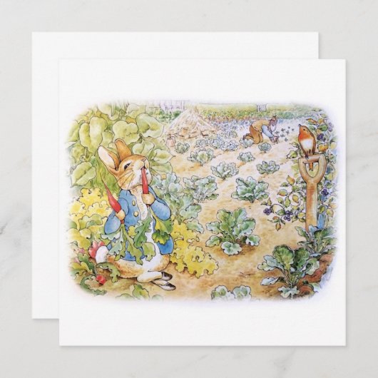 Invitation Pierre le lapin (Devant / Derrière)