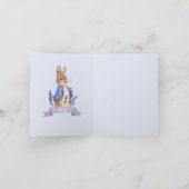 Invitation Pierre le lapin 1er anniversaire bleu (Intérieur)