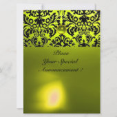 Invitation PIERRE PRÉCIEUSE DAMASK MONOGRAMME topaze jaune (Dos)