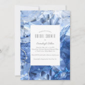 Invitation Pierre précieuse Saphir Bleu Coupe Mariage (Devant)