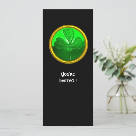 INVITATION PIERRE PRÉCIEUSE TRÈFLE VERT, FÊTE DE LA SAINT-PAT (Debout devant)