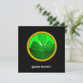 INVITATION PIERRE PRÉCIEUSE TRÈFLE VERT, FÊTE DE LA SAINT-PAT (Debout devant)