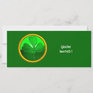 INVITATION PIERRE PRÉCIEUSE TRÈFLE VERT, FÊTE DE LA SAINT-PAT