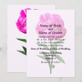Invitation Pierre rose foncé (Devant / Derrière)