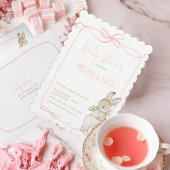 Invitation Pierre rose le lapin Baby shower Beatrix