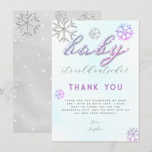 Invitation Pierres de Baby shower rose violet Rhinestones Mer (Devant / Derrière)