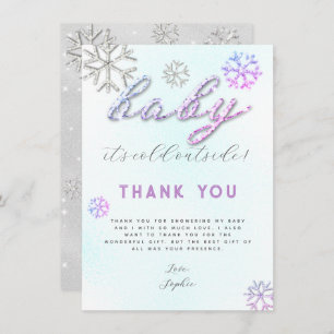 Invitation Pierres de Baby shower rose violet Rhinestones Mer