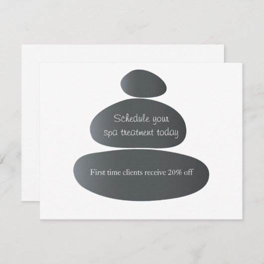 Invitation Pierres de massage (Devant / Derrière)