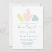 Invitation Pierres Gem Élégant Mariage Pastel (Devant)