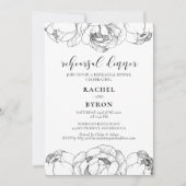 Invitation Pierres noires et blanches élégant dîner de répéti (Devant)