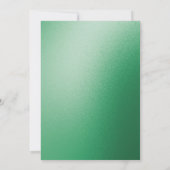 Invitation Pierres précieuses et nœud vert Noël chic (Dos)