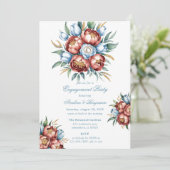 Invitation Pierres romantiques & Tulipes Partie d'engagement (Debout devant)