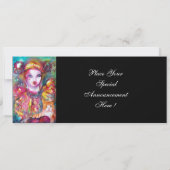 Invitation PIERROT AVEC CHAT / Mardi Gras Bal Masqué (Dos)