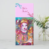 Invitation PIERROT AVEC CHAT / Mardi Gras Bal Masqué (Debout devant)